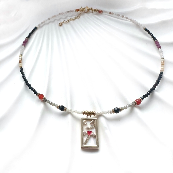 Naszyjnik z kartą „kochankowie”