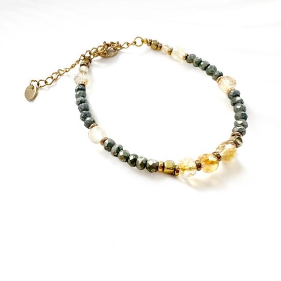 Strumień Obfitości (cytryn, piryt)