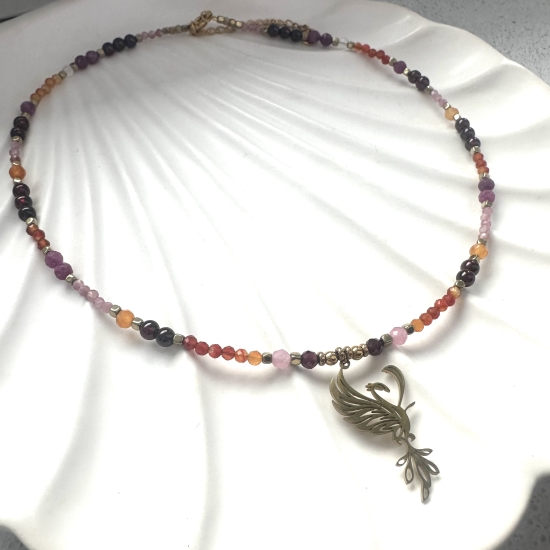 ✧ OGNIsta ENERGIA FENIKSA ✧ Naszyjnik transformacji, miłości i mocy