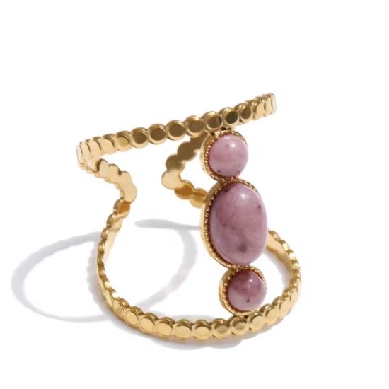 Pierścionek mocy Rodonit (regulowany)