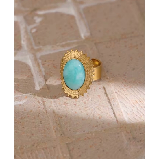 Pierścionek Mocy Amazonit 2 (regulowany)