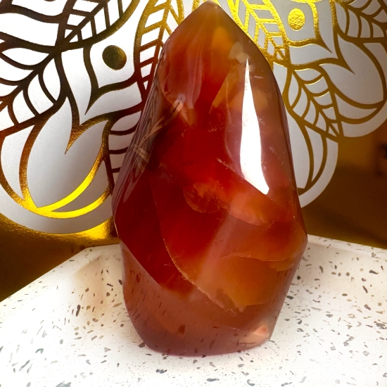 Unikat 2 DUŻY PŁOMIEŃ KARNEOL