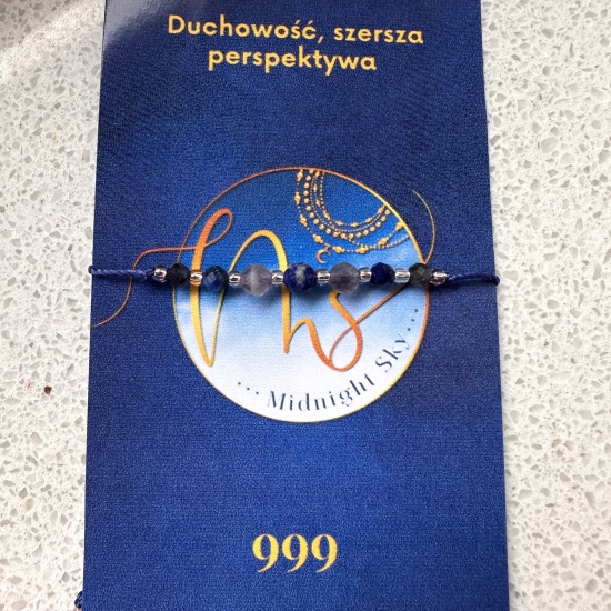 Bransoletka 999 DUCHOWOŚĆ, SZERSZA PERSPEKTYWA (lapis lazuli, fluoryt, iolit)