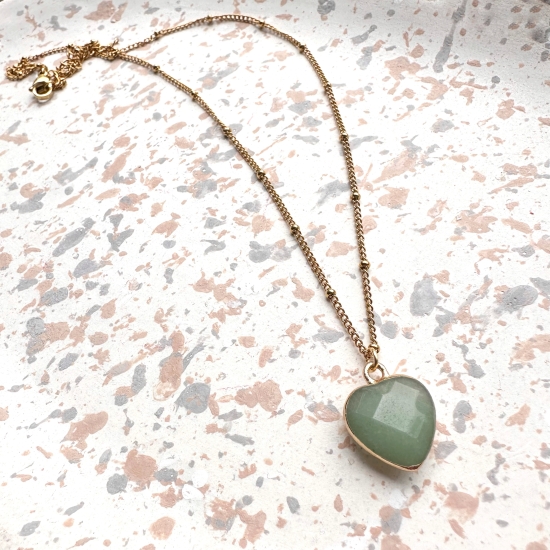 Naszyjnik serce z awenturynem