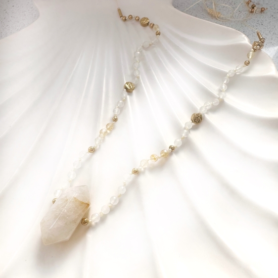 Naszyjnik „Złote Uzdrowienie” – Golden Healer, kalcyt żółty & cytryn