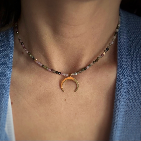 Naszyjnik „Lunula Obfitości” – energia kobiecości, ochrony i równowagi