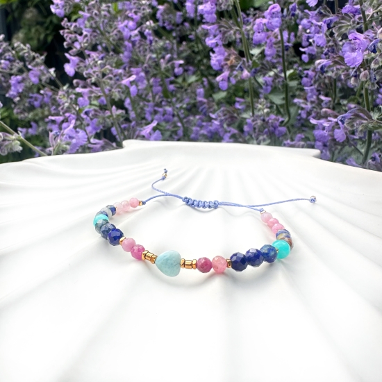 Bransoletka Nowych Początków i Komunikacji Larimar • Rubin • Lapis Lazuli • Sodalit • Amazonit