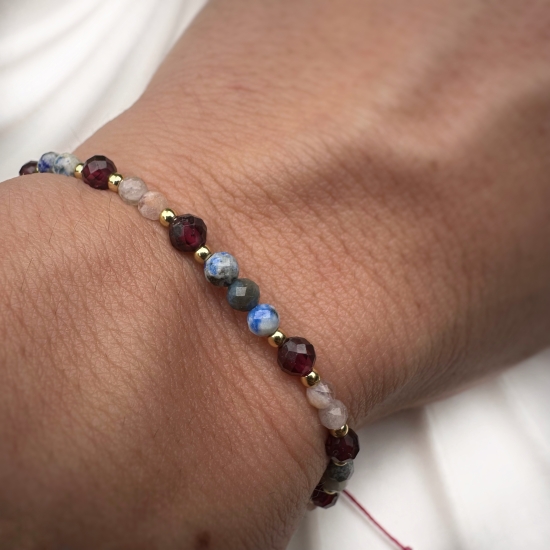 Bransoletka Obfitości i Sukcesu  • Cytryn • Lapis Lazuli • Granat