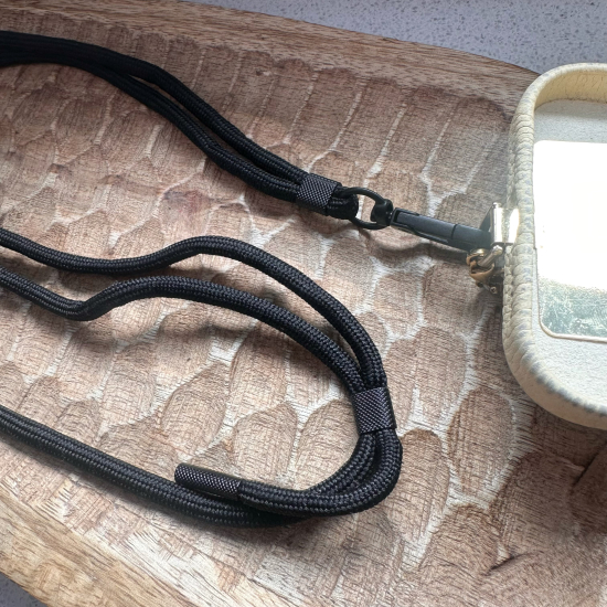 Dodatkowy sznurek do telefonu crossbody czarny
