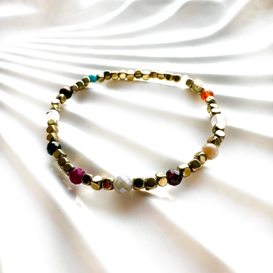 Personalizowana bransoletka „Krąg Intencji” na gumce elastycznej